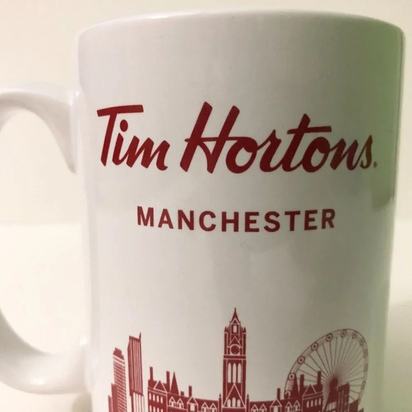 Tim  Hortons Manchester UK Mug Tea Coffee Cup - Picture 2 of 14